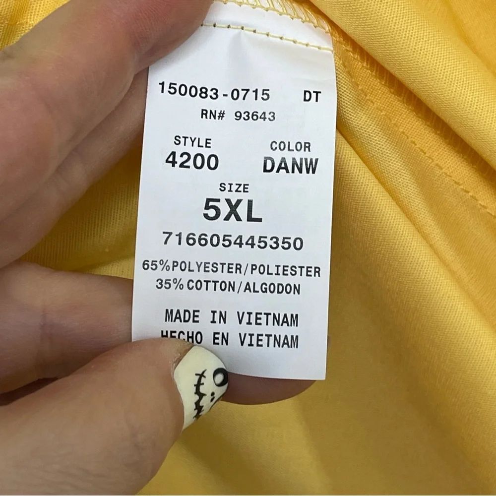 Cherokee, Elastic Waist Cargo Scrub Pants. Size 5XL. In new condition! Yellow. - Picture 6 of 7